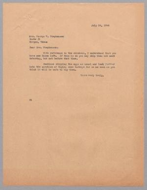 Primary view of object titled '[Letter from Daniel W. Kempner to George W. Stephenson, July 24, 1944]'.