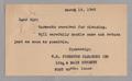 Primary view of [Card from Fishburn Cleaners to D. W. Kempner, March 19, 1948]