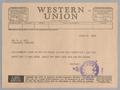 Letter: [Telegram from Dan and Jeane Kempner to Mr. W. L. Gatz, April 24, 194…