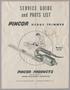 Pamphlet: [Service Guide and Parts List Pincor Hedge Trimmer]