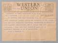Letter: [Telegram from Clark W. Thompson to Daniel Webster Kempner, March 22,…