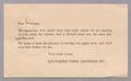 Primary view of [Letter from Southern Fern Growers, Inc. to D. W. Kempner, September 13, 1949]