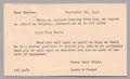 Postcard: [Letter from Lewis & Conger to D. W. Kempner, September 26, 1949]