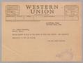 Primary view of [Telegram from Jeane and D. W. Kempner to Mrs. Herman Nussbaum, December 14, 1949]