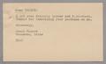 Postcard: [Letter from Euell Rogers to D. W. Kempner, December 8, 1951]