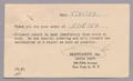 Postcard: [Letter from Brentano's, Inc. to D. W. Kempner, May 21, 1953]