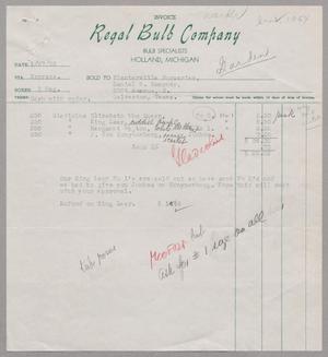 Primary view of object titled '[Invoice for Gladiolus Bulbs, January 27, 1953]'.