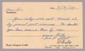 Primary view of [Postal Card from Willoughbys to Daniel Webster Kempner, April 9, 1954]