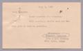 Postcard: [Letter from Fishburn Cleaners to Jeane Kempner, June 3, 1953]