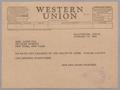 Letter: [Telegram from Dan and Jeane Kempner to Louis Tim, January 13, 1954]