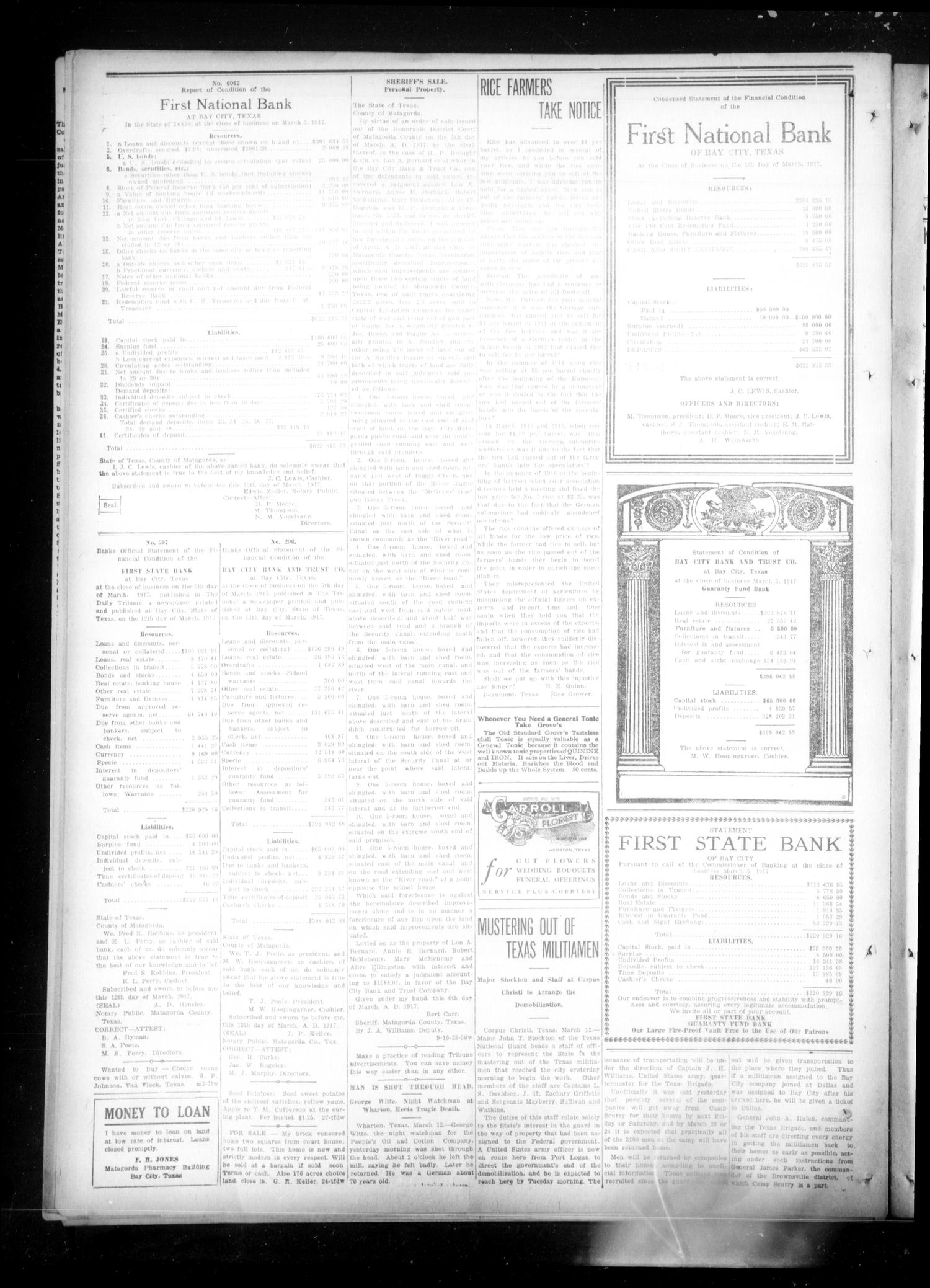 The Matagorda County Tribune (Bay City, Tex.), Vol. 72, No. 10, Ed. 1 Friday, March 16, 1917
                                                
                                                    [Sequence #]: 8 of 8
                                                