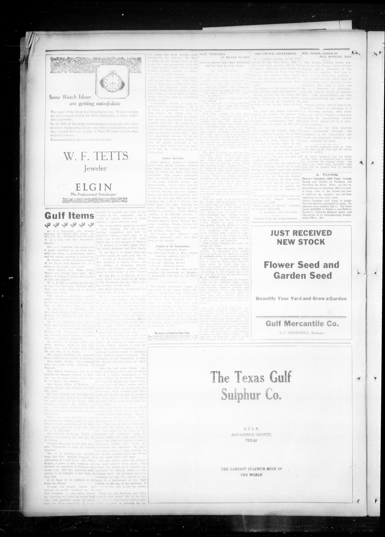 The Matagorda County Tribune (Bay City, Tex.), Vol. 78, No. 25, Ed. 1 Friday, July 13, 1923
                                                
                                                    [Sequence #]: 2 of 8
                                                
