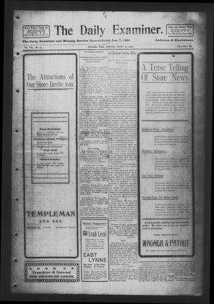 Primary view of object titled 'The Daily Examiner. (Navasota, Tex.), Vol. 7, No. 13, Ed. 1 Saturday, October 19, 1901'.