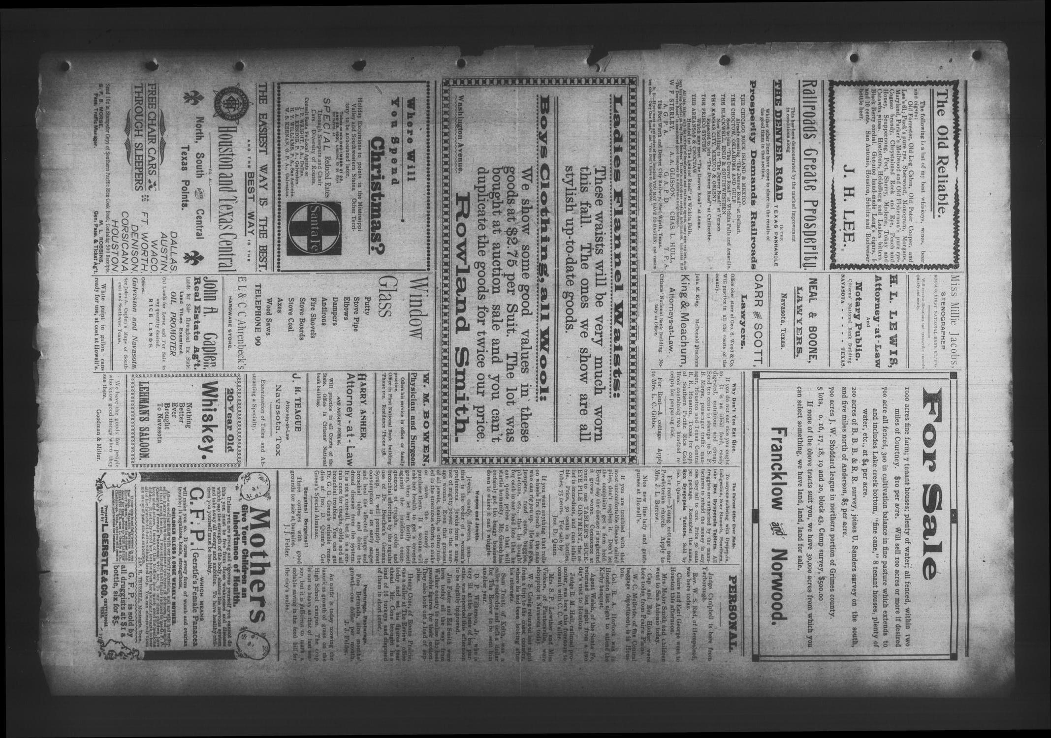 The Daily Examiner. (Navasota, Tex.), Vol. 7, No. 34, Ed. 1 Wednesday, November 13, 1901
                                                
                                                    [Sequence #]: 3 of 4
                                                