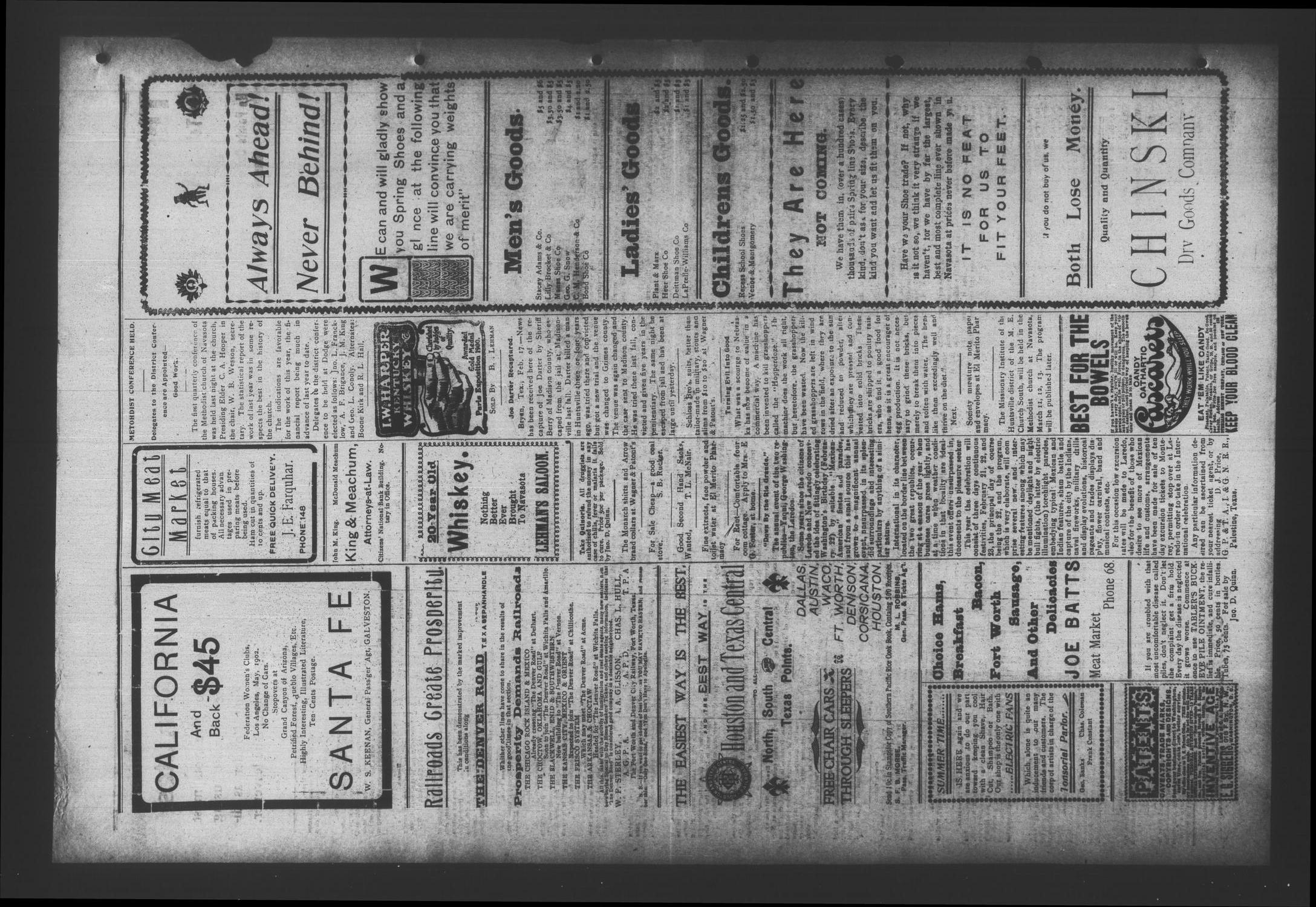 The Daily Examiner. (Navasota, Tex.), Vol. 7, No. 117, Ed. 1 Tuesday, February 18, 1902
                                                
                                                    [Sequence #]: 4 of 4
                                                
