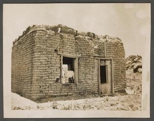 Primary view of object titled '[Adobe House with Goat on the Ledge]'.