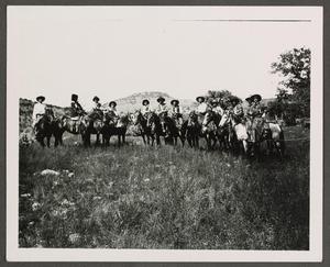 Primary view of object titled '[Cowboys at U Up and U Down Ranch]'.
