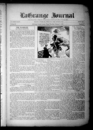 Primary view of object titled 'La Grange Journal (La Grange, Tex.), Vol. 60, No. 6, Ed. 1 Thursday, February 9, 1939'.