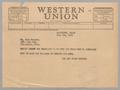 Letter: [Telegram from Jeane and D. W. Kempner to Alex Frieder, July 7, 1950]