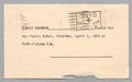 Postcard: [Reply Card from Mrs. M. Heidenheimer]