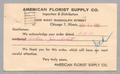 Postcard: [Postcard from the American Florist Supply Co. to D. W. Kempner, May …