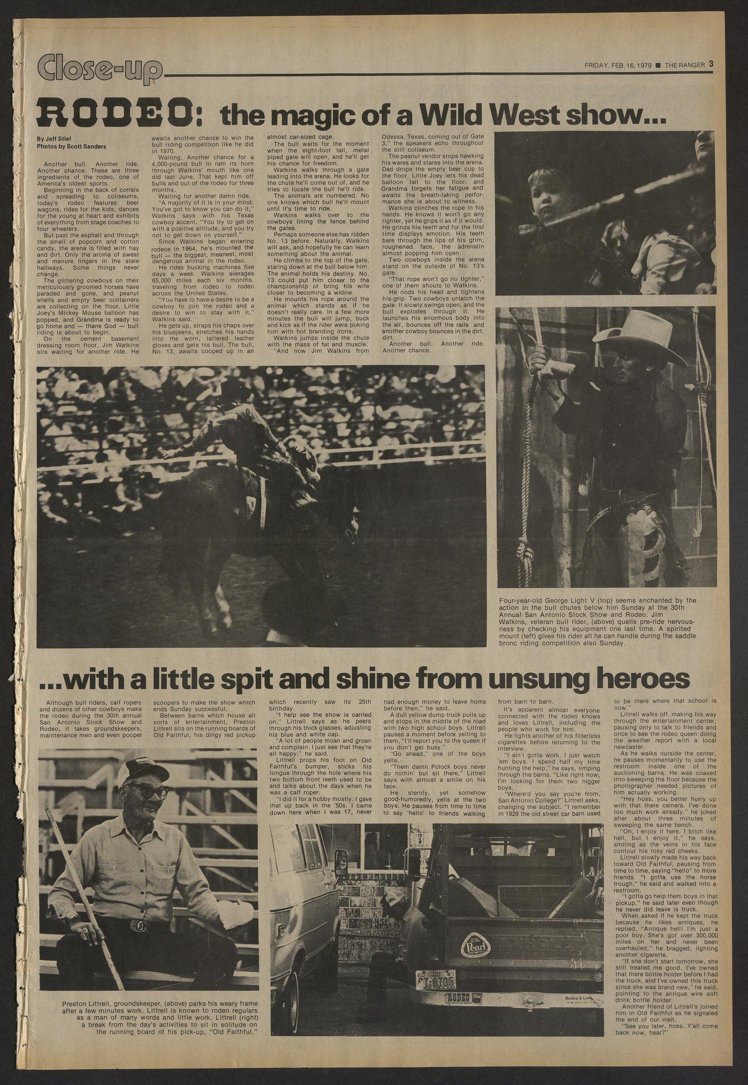 The Ranger (San Antonio, Tex.), Vol. 53, No. 16, Ed. 1 Friday, February 16, 1979
                                                
                                                    [Sequence #]: 3 of 8
                                                