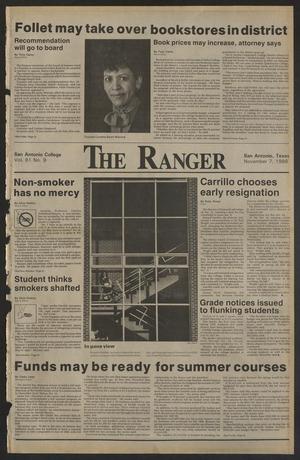 Primary view of object titled 'The Ranger (San Antonio, Tex.), Vol. 61, No. 9, Ed. 1 Friday, November 7, 1986'.