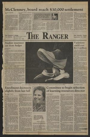 Primary view of object titled 'The Ranger (San Antonio, Tex.), Vol. 60, No. 1, Ed. 1 Friday, September 13, 1985'.