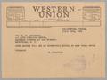 Letter: [Telegram from Harris Leon Kempner Jr. to D. W. Kempner, July 29, 195…