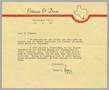 Letter: [Letter from Pittman & Davis to Daniel W. Kempner, November 8, 1950]