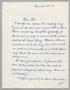 Primary view of [Letter from Rosa Anspach to Daniel W. Kempner, November 9, 1957]