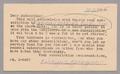 Postcard: [Postal Card from Wayne Yeager to Mr. D. W. Kempner, December 20, 195…