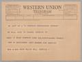 Thumbnail image of item number 1 in: '[Telegram from 1955]'.
