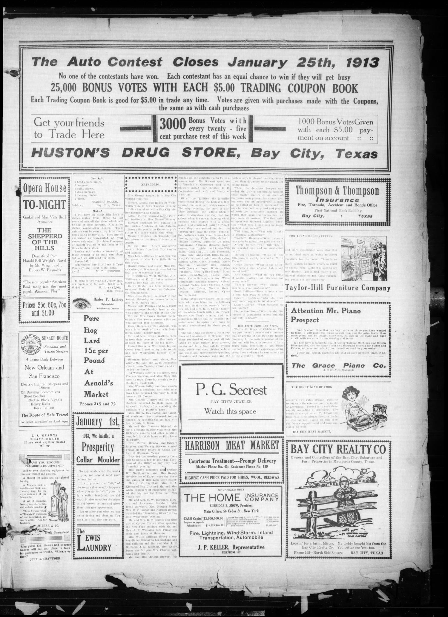 The Daily Tribune. (Bay City, Tex.), Vol. 8, No. 30, Ed. 1 Thursday, January 9, 1913
                                                
                                                    [Sequence #]: 3 of 4
                                                