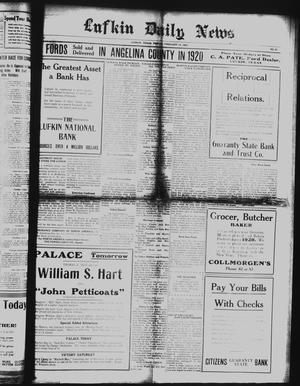 Primary view of object titled 'Lufkin Daily News (Lufkin, Tex.), Vol. 5, No. 87, Ed. 1 Friday, February 13, 1920'.