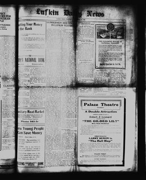 Primary view of object titled 'Lufkin Daily News (Lufkin, Tex.), Vol. 7, No. 19, Ed. 1 Wednesday, November 23, 1921'.