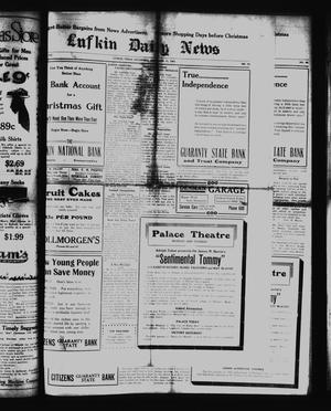Primary view of object titled 'Lufkin Daily News (Lufkin, Tex.), Vol. 7, No. 39, Ed. 1 Saturday, December 17, 1921'.