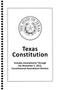Legislative Document: Texas Constitution