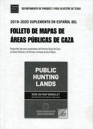 Primary view of object titled 'Folleto de Mapas de Áreas Públicas de Caza, 2019-2020'.