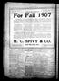 Thumbnail image of item number 2 in: 'The Daily Favorite. (Bonham, Tex.), Vol. 10, No. 29, Ed. 1 Sunday, September 15, 1907'.