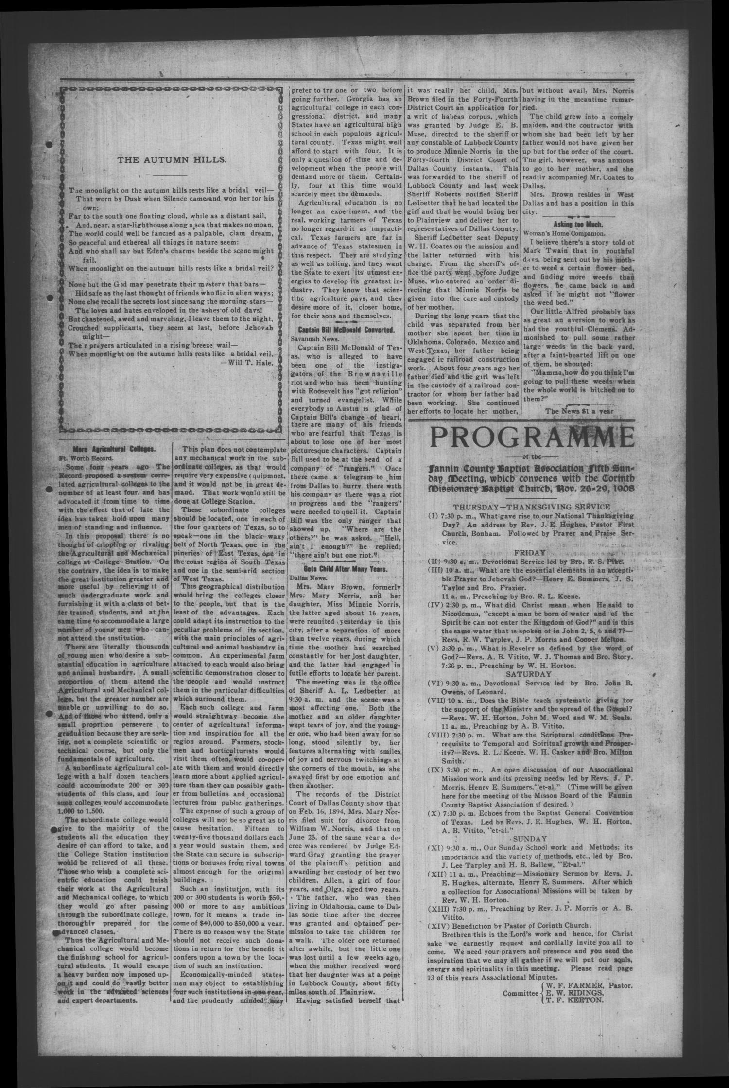 The Bonham News. (Bonham, Tex.), Vol. 43, No. 58, Ed. 1 Friday, November 13, 1908
                                                
                                                    [Sequence #]: 5 of 8
                                                