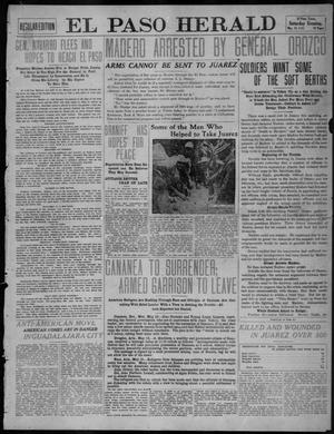 Primary view of object titled 'El Paso Herald (El Paso, Tex.), Ed. 1, Saturday, May 13, 1911'.
