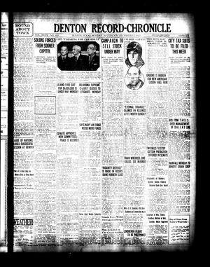 Primary view of object titled 'Denton Record-Chronicle (Denton, Tex.), Vol. 27, No. 103, Ed. 1 Monday, December 12, 1927'.