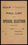 Thumbnail image of item number 1 in: '[Special Election, Election Precinct No. 25, Collin County, Texas, September 30, 1905: Poll List]'.