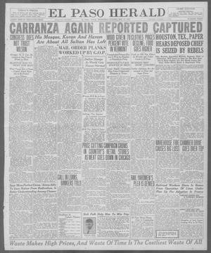 Primary view of object titled 'El Paso Herald (El Paso, Tex.), Ed. 1, Wednesday, May 19, 1920'.