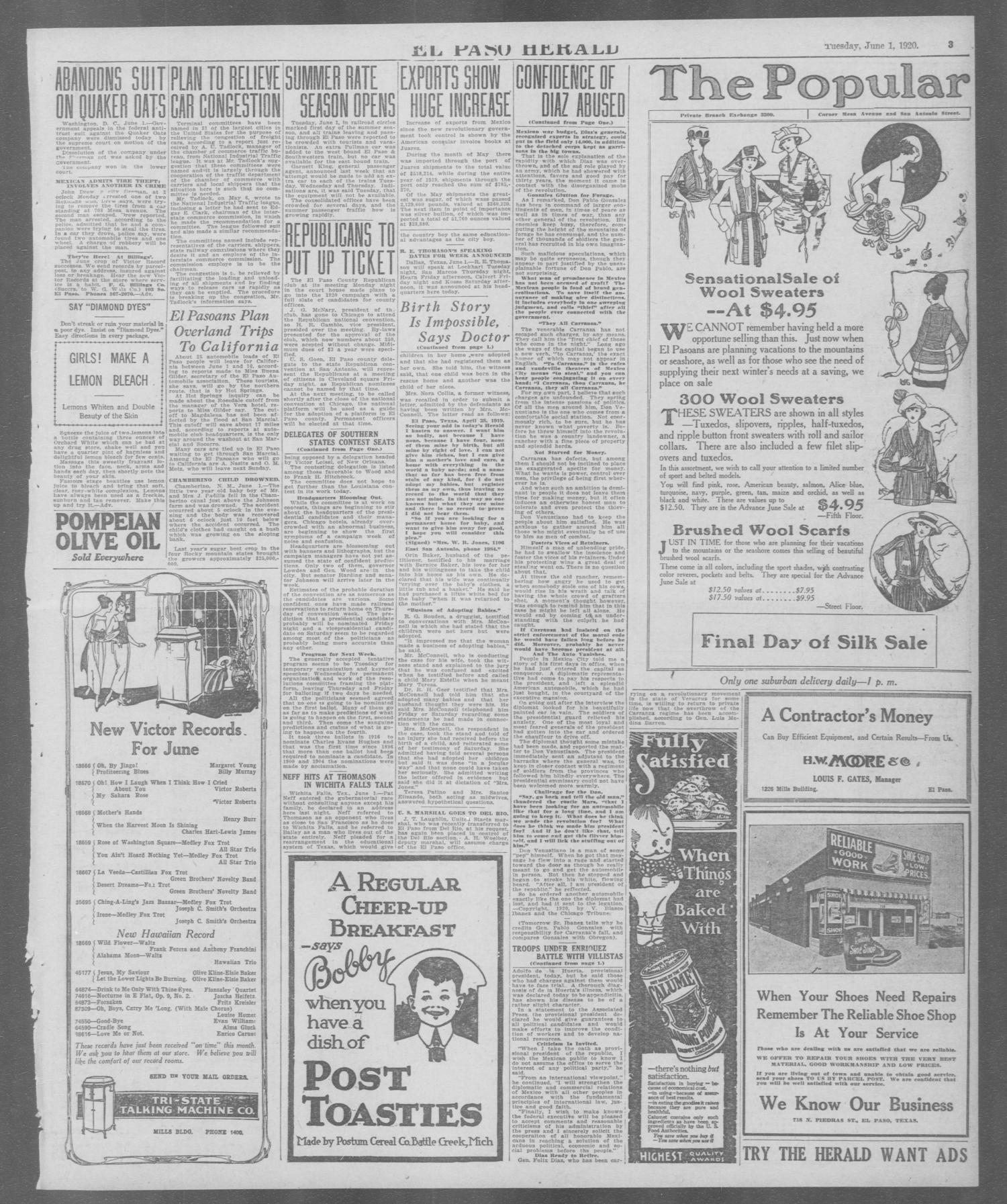 El Paso Herald (El Paso, Tex.), Ed. 1, Tuesday, June 1, 1920
                                                
                                                    [Sequence #]: 3 of 14
                                                