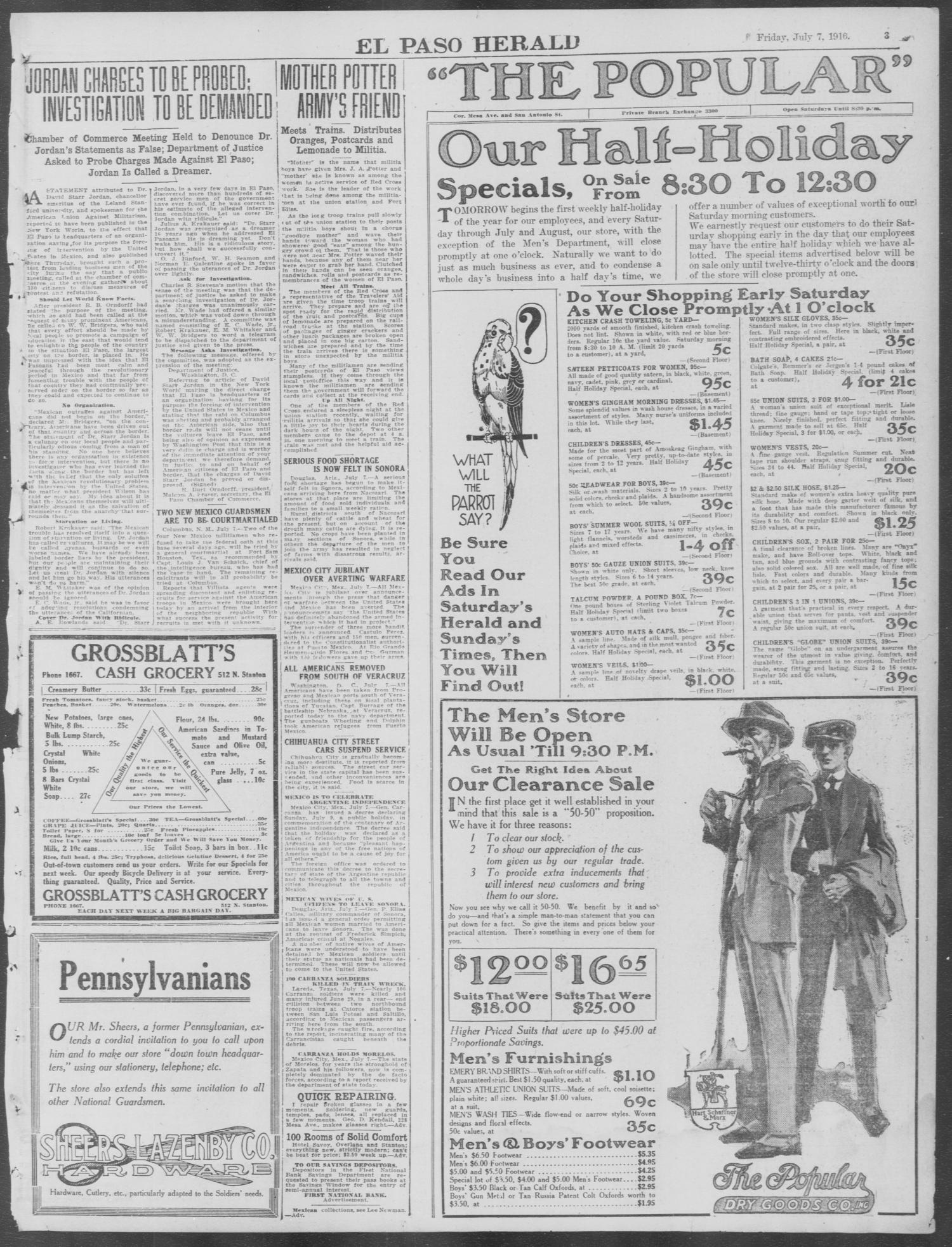 El Paso Herald (El Paso, Tex.), Ed. 1, Friday, July 7, 1916
                                                
                                                    [Sequence #]: 3 of 14
                                                