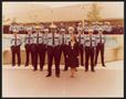 Primary view of [Photograph of Lee Brown and Kathy Whitmire with the Houston Police Force]