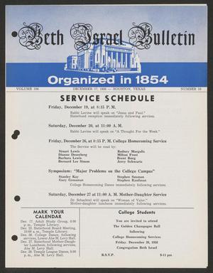 Primary view of object titled 'Beth Israel Bulletin, Volume 104, Number 10, December 1958'.
