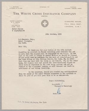 Primary view of [Letter from C. A. Heath to D. W. Kempner, October 20, 1955]